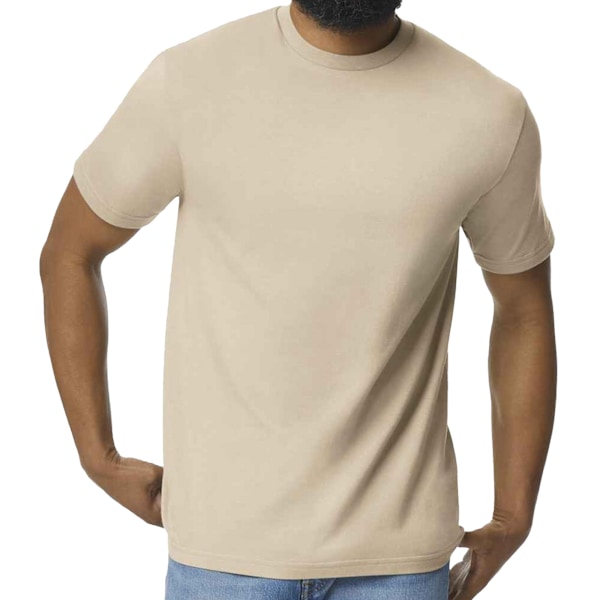 Gildan Herr Midweight Soft Touch T-shirt S Sand Sand S