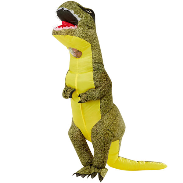 Smiffys Unisex Vuxen T-Rex Kostym Uppblåsbar One Size Grön Green One Size