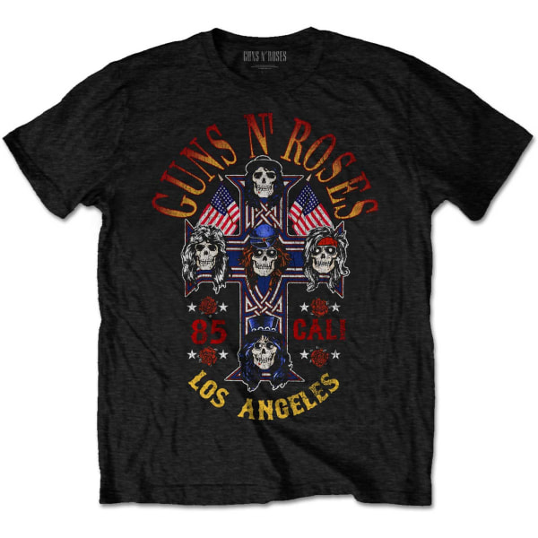Guns N Roses Unisex Adult Cali´ ´85 T-shirt i bomull XL Svart Black XL
