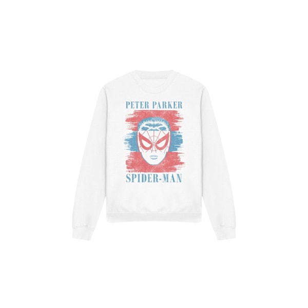 Spider-Man Unisex Vuxen Peter Parker Randig Sweatshirt XXL Whi White XXL