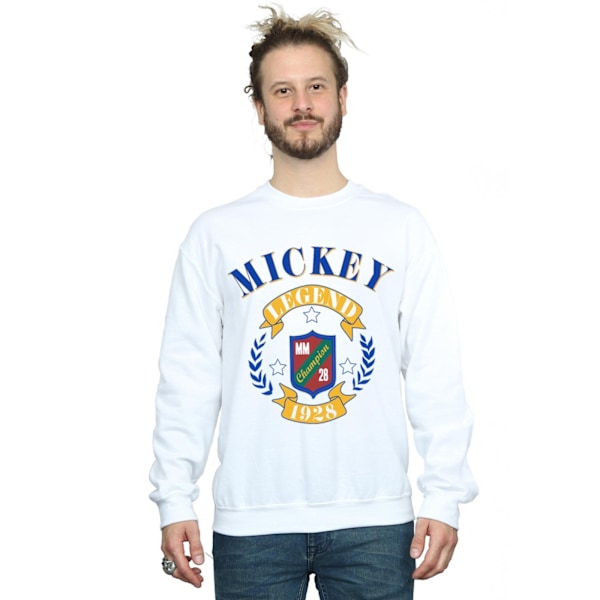 Disney Herr Mickey Mouse Legend Sweatshirt 4XL Vit White 4XL