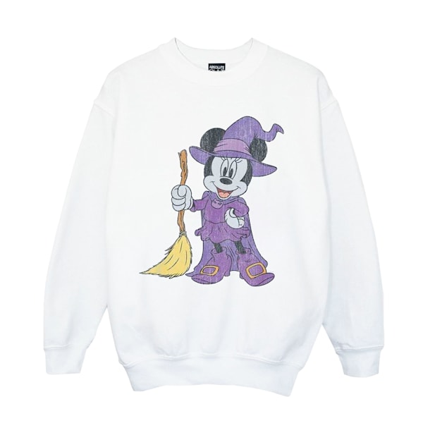 Disney Pojkar Minnie Mouse Häxdräkt Sweatshirt 7-8 År Vit White 7-8 Years