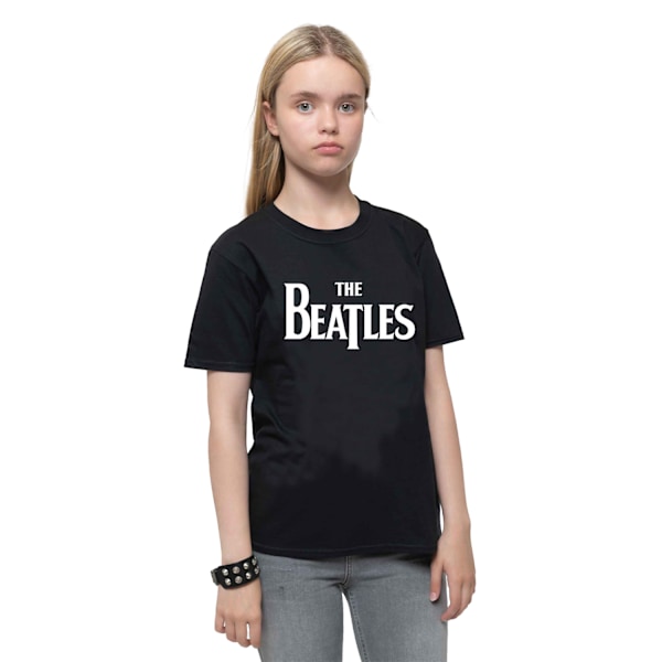 The Beatles Barn/Barn Drop Logo T-Shirt 7-8 År Svart Black 7-8 Years