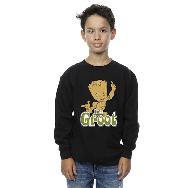 Guardians Of The Galaxy Boys Groot Dancing Sweatshirt 7-8 år Black 7-8 Years