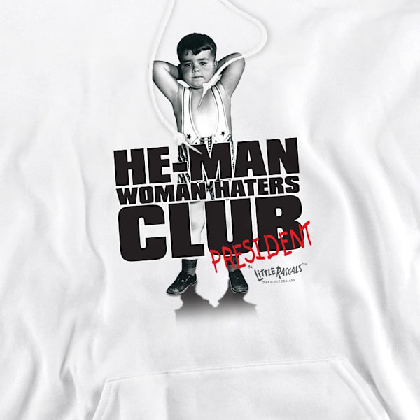 The Little Rascals Herrklubb President Hoodie XXL Vit White XXL
