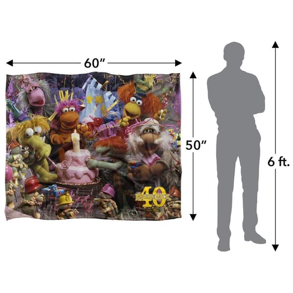 Fraggle Rock Silky Gobo Fraggle 40-årsdag Supersoft Filt Multicoloured One Size