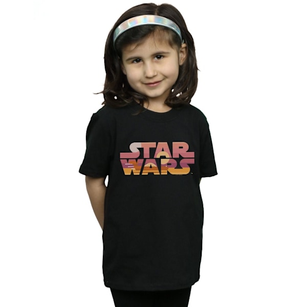 Star Wars Girls Tatooine Suns Logo Bomull T-shirt 9-11 År Bl Black 9-11 Years