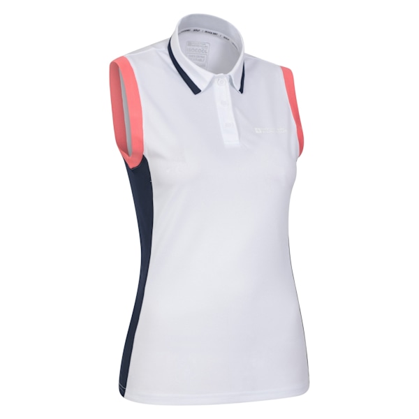 Mountain Warehouse Dam/Damer Klassisk Polo Hals Golf Väst Topp White 6 UK