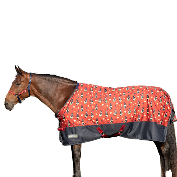 Thelwell StormX Original 50 Balancing Act Standard-Neck 50g Hästtäcke Red/Navy 7´
