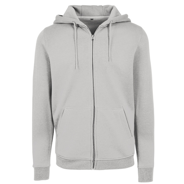 Build Your Brand Herr Heavy Zip Up Hoodie S Ljus Asfalt Light Asphalt S