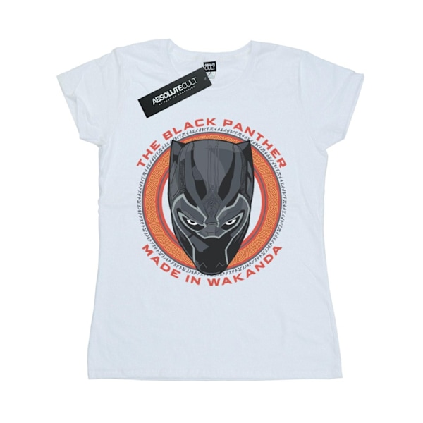 Marvel Dam/Kvinnor Black Panther Made in Wakanda Röd Bomull T-shirt White L