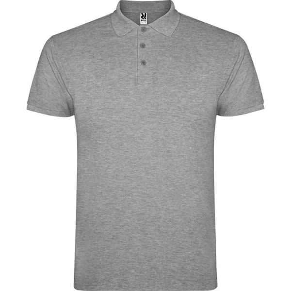 Roly Herr Star Kortärmad Poloskjorta XL Gråmelerad Grey Marl XL