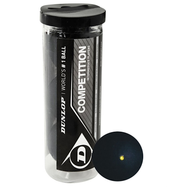 Dunlop Competition Squashbollar (3-pack) One Size Svart Black One Size