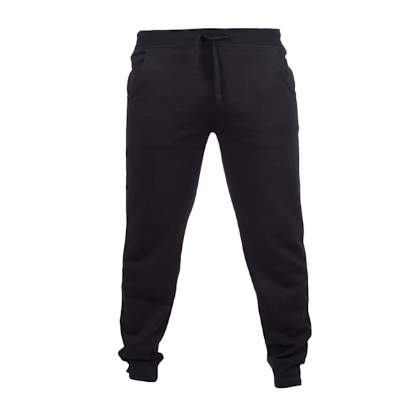 Skinnifit Herr Slim Cuffed Joggingbyxor/Trousers L Svart Black L