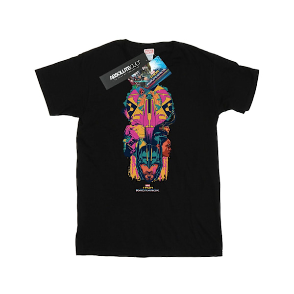 Marvel Dam/Kvinnor Thor Ragnarok Karaktär Totem Bomull Pojkvän T-shirt Black S
