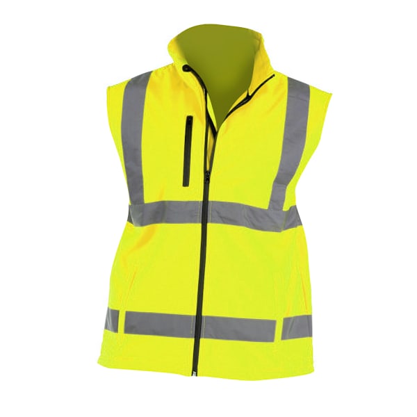 Yoko Hi Vis Softshell Väst för Herr / Arbetskläder XL Hi-Vis Gul Hi-Vis Yellow XL