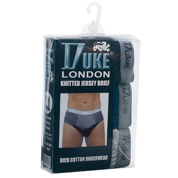 Duke Herr D555 London Kingsize Kalsonger (3-pack) 6XL Svart/Grå Black/Grey/Navy 6XL