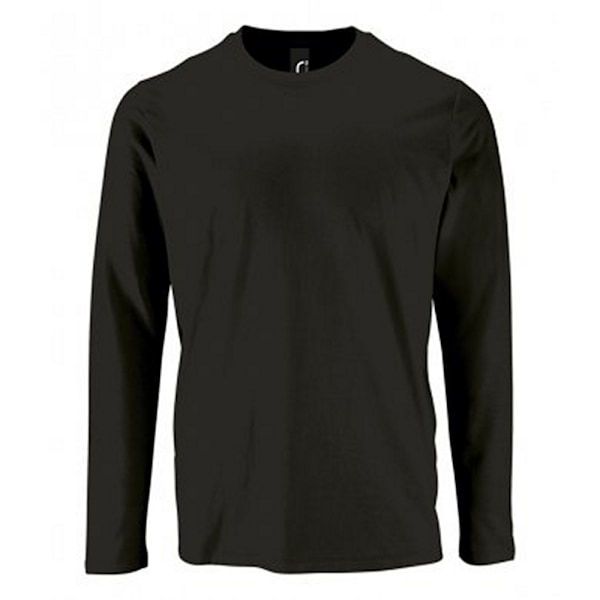 SOLS Imperial Långärmad T-shirt för Män 4XL Deep Black Deep Black 4XL