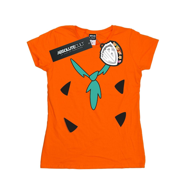 The Flintstones Dam/Damkläder Fred Flintstone Kostym Tryck Bomull T-shirt S Orange Orange S