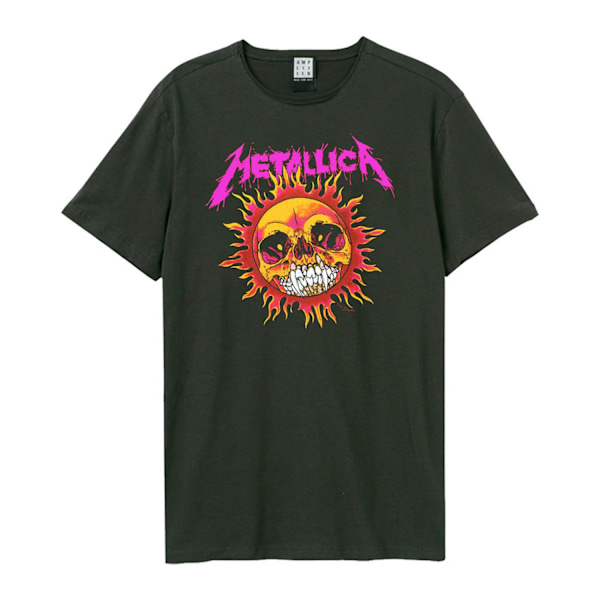 Amplified Unisex Adult Neon Sun Metallica T-Shirt L Charcoal Charcoal L