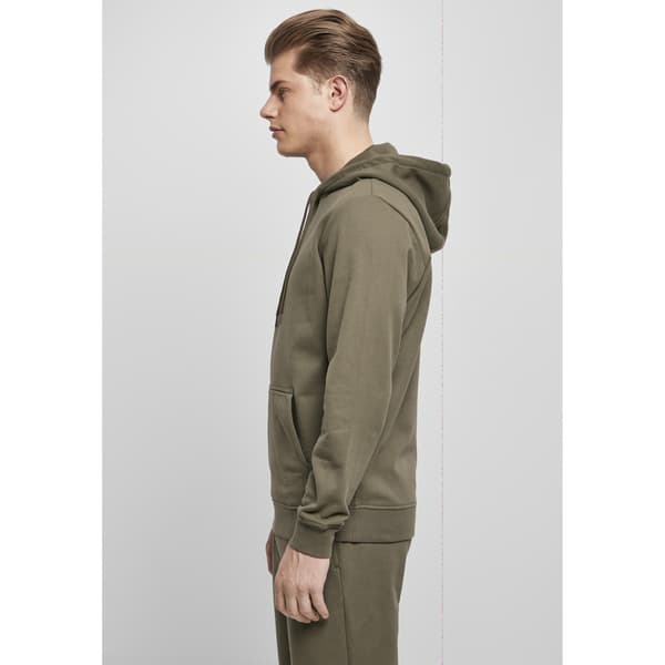 Build Your Brand Basic Hoodie för män M Oliv Olive M