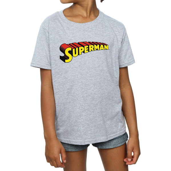 DC Comics Girls Superman Telescopic Loco Bomull T-shirt 7-8 år Sports Grey 7-8 Years