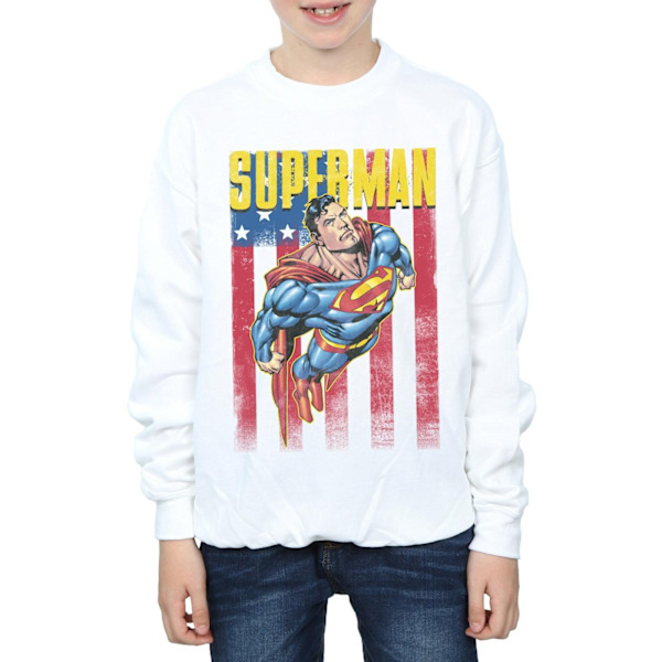 DC Comics Pojkar Superman Flight Sweatshirt 5-6 År Vit White 5-6 Years