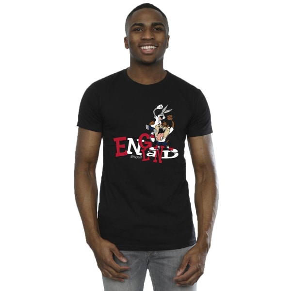 Looney Tunes Herr Bugs & Taz England T-shirt L Svart Black L