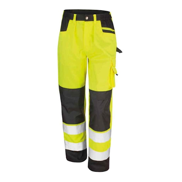 SAFE-GUARD by Result Unisex Vuxen Hi-Vis Cargo Byxor L Fluor Fluorescent Yellow L