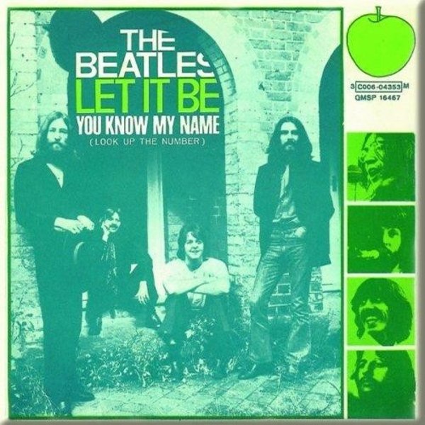 The Beatles Let It Be/You Know My Name Kylskåpsmagnet En one size G Green/White One Size