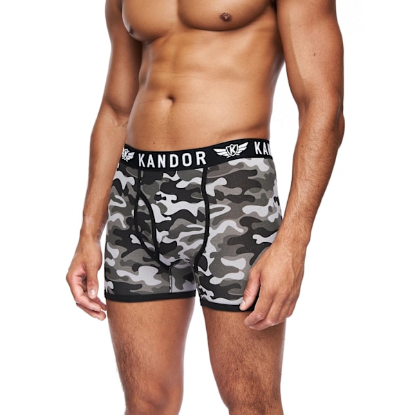 Kandor Camobee Bambu Boxerkalsonger för Män (5-pack) M Grå Grey M