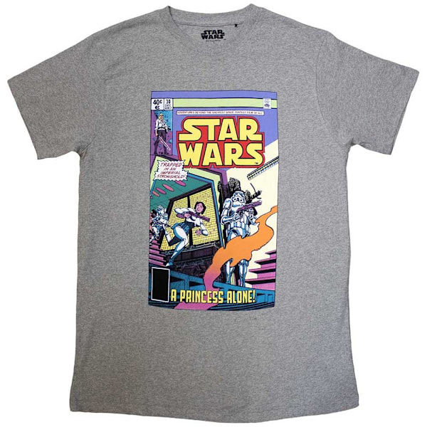 Star Wars Unisex Vuxen A Princess Alone Comic Cover T-Shirt XXL Grey XXL