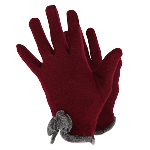 Handy Ladies/Womens Wool Rich Gloves M Burgundy Burgundy M