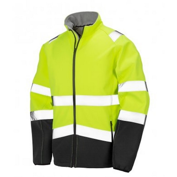 Result Vuxen Safe-Guard Säkerhet Mjuk Skaljacka XL Fluorescerande Fluorescent Yellow/Black XL