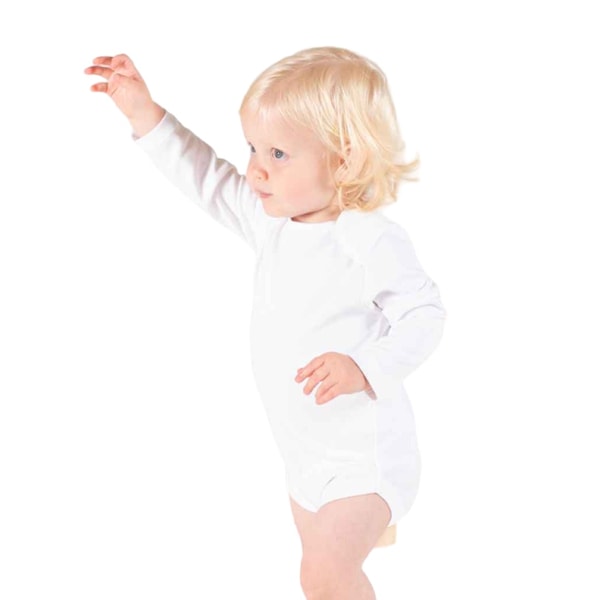 Larkwood Baby Body med lång ärm 0-3 månader Vit White 0-3 Months