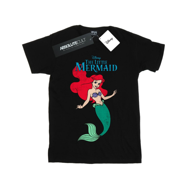 Disney Girls The Little Mermaid Line Ariel Cotton T-Shirt 9-11 Black 9-11 Years