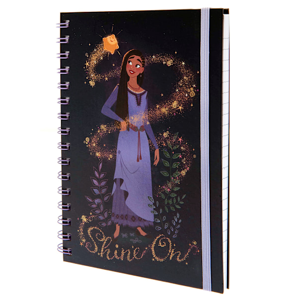 Wish Shine On A5 Notebook En Storlek Svart/Guld/Lila Black/Gold/Purple One Size