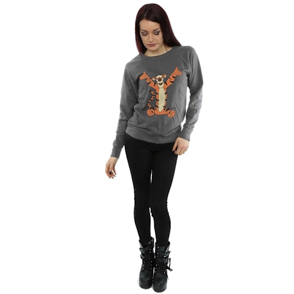 Winnie the Pooh Dam/Damer Klassisk Tigger Sweatshirt L Ljus Light Graphite L