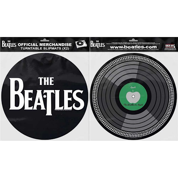 The Beatles Drop T-logotyp & Apple Skivtallriksmatta Set En Storlek Black/White One Size