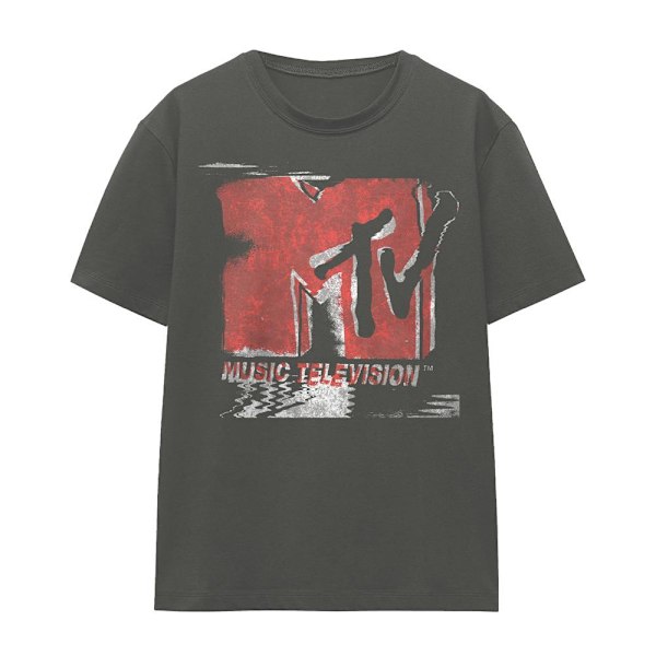 MTV Unisex Vuxen Tvättad Logo T-Shirt S Kolgrå Charcoal S