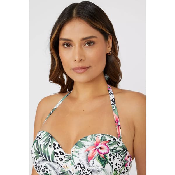 Vacker dam/dam djungel strapless bikini topp 32E flerfärgad Multicoloured 32E