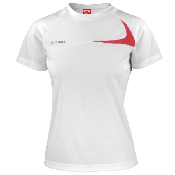 Spiro Womens/Ladies Sports Dash Performance Training T-Shirt M Aqua/Grey M