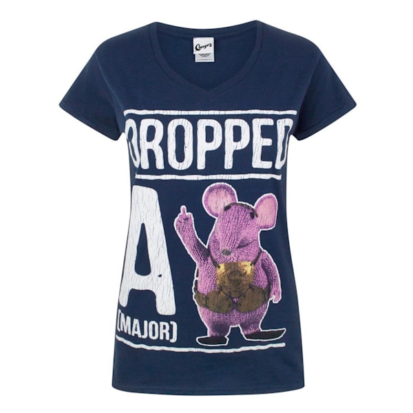 Clangers Dam/Kvinnor Tappade En Stor Clanger T-Shirt S Marinblå Navy S