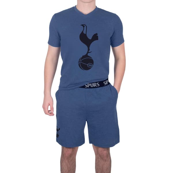 Tottenham Hotspur FC Herr Sublimerad Kort Pyjamas Set M Marinblå Ma Navy Marl M