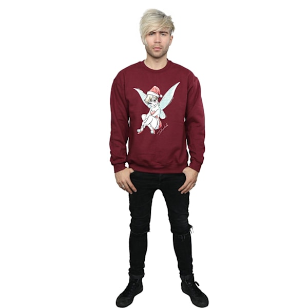 Disney Herr Tinkerbell Jul Fairy Sweatshirt M Burgundy Burgundy M