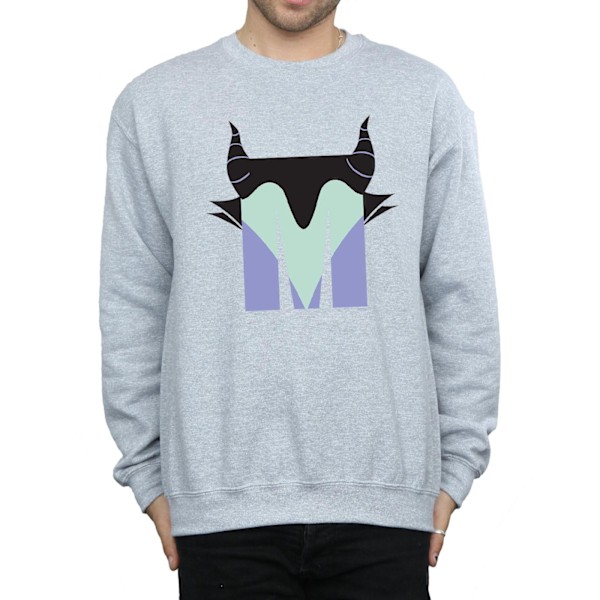 Disney Herr Alphabet M Är För Maleficent Sweatshirt 3XL Sports Sports Grey 3XL