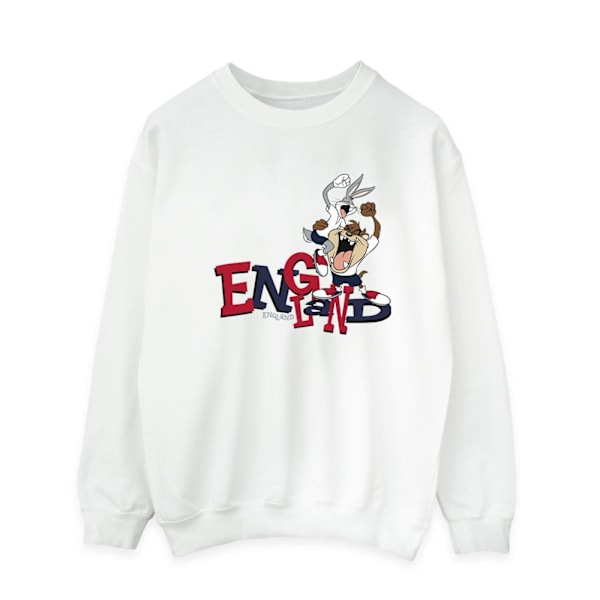 Looney Tunes Herr Bugs & Taz England Sweatshirt M Vit White M