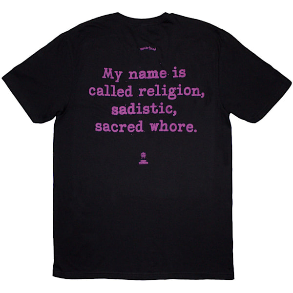Motorhead Unisex Vuxen Orgasmatron Låttext T-Shirt XL Svart Black XL