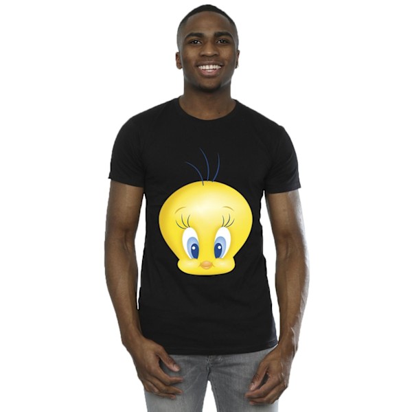 Looney Tunes Tweety Face T-shirt för män, S, svart Black S