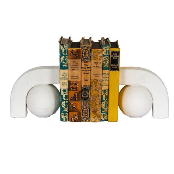 Hill Interiors Ashen Keramiska Bokstöd En Storlek Vit White One Size